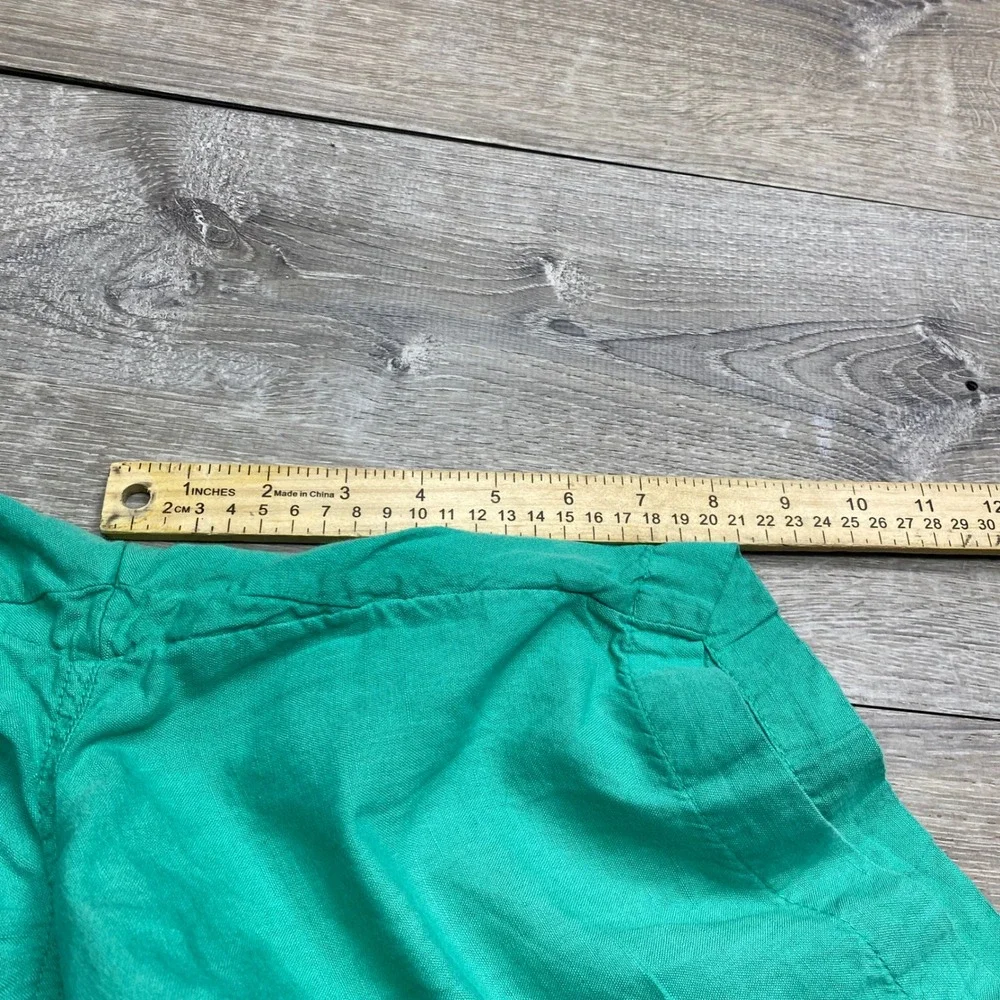 Polo Ralph Lauren Shorts Mens 36 Green Linen Blend Classic Fit Nautical Summer